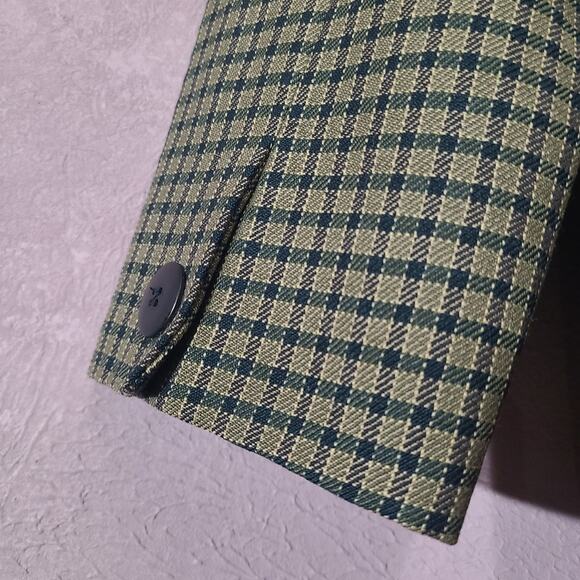 Vintage Petite Sophisticate Plaid 100% Wool Blazer Jacket Fitted Women's 12 - Picture 10 of 10